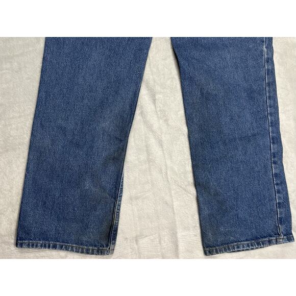 Carhartt Relaxed Fit Mens 34x32 Blue Jeans Denim Workwear Stains Work Tag 381-83 - Picture 16 of 16